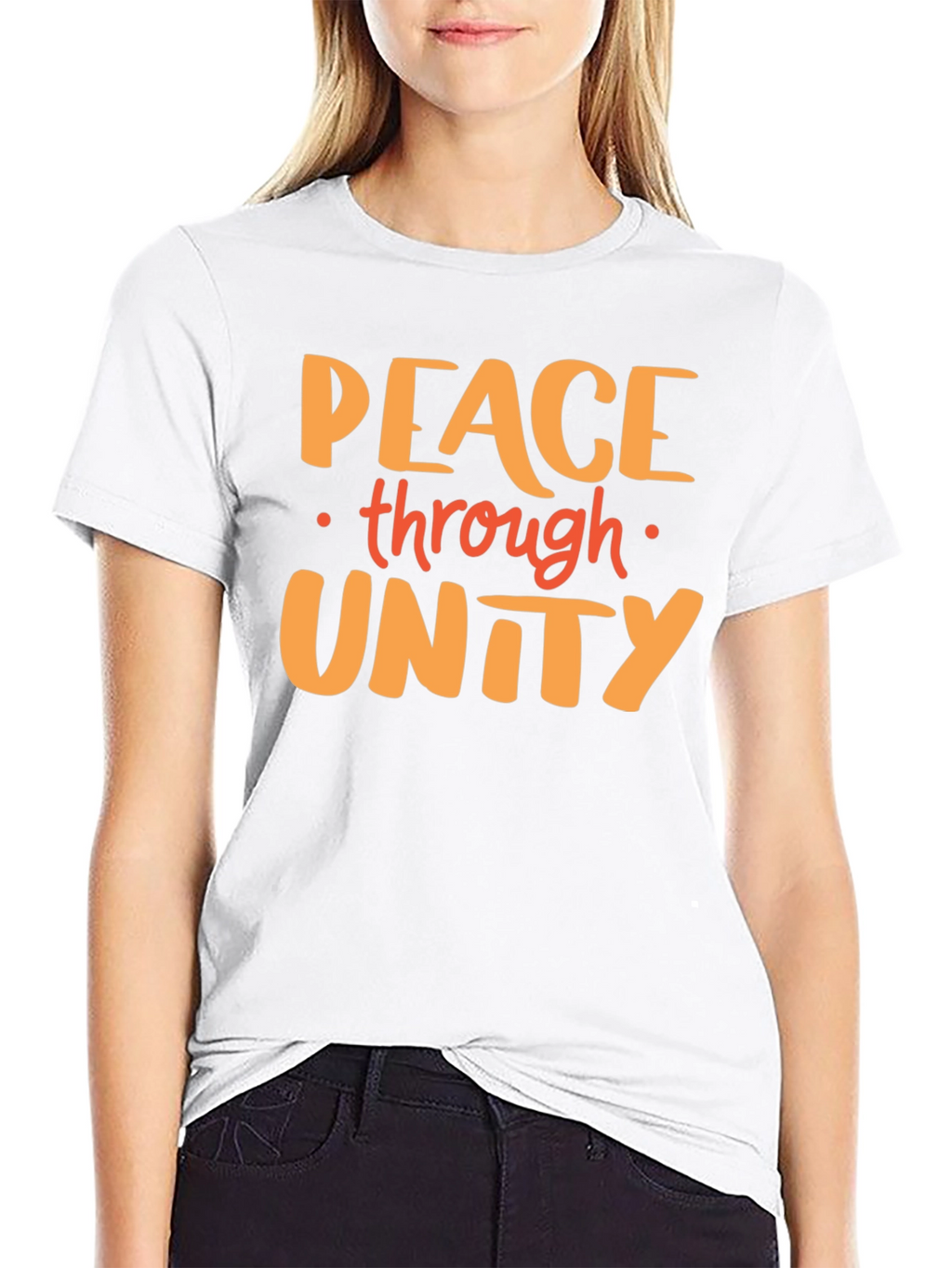 Peace Through Unity Graphic Tee - Black