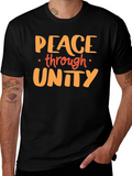 Peace Through Unity Graphic Tee - Black