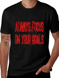Focus On Your Goals Black Graphic T-Shirt