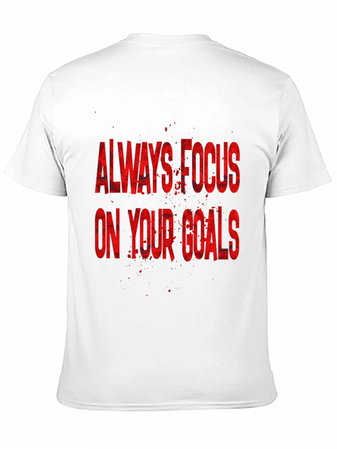 Focus On Your Goals Black Graphic T-Shirt