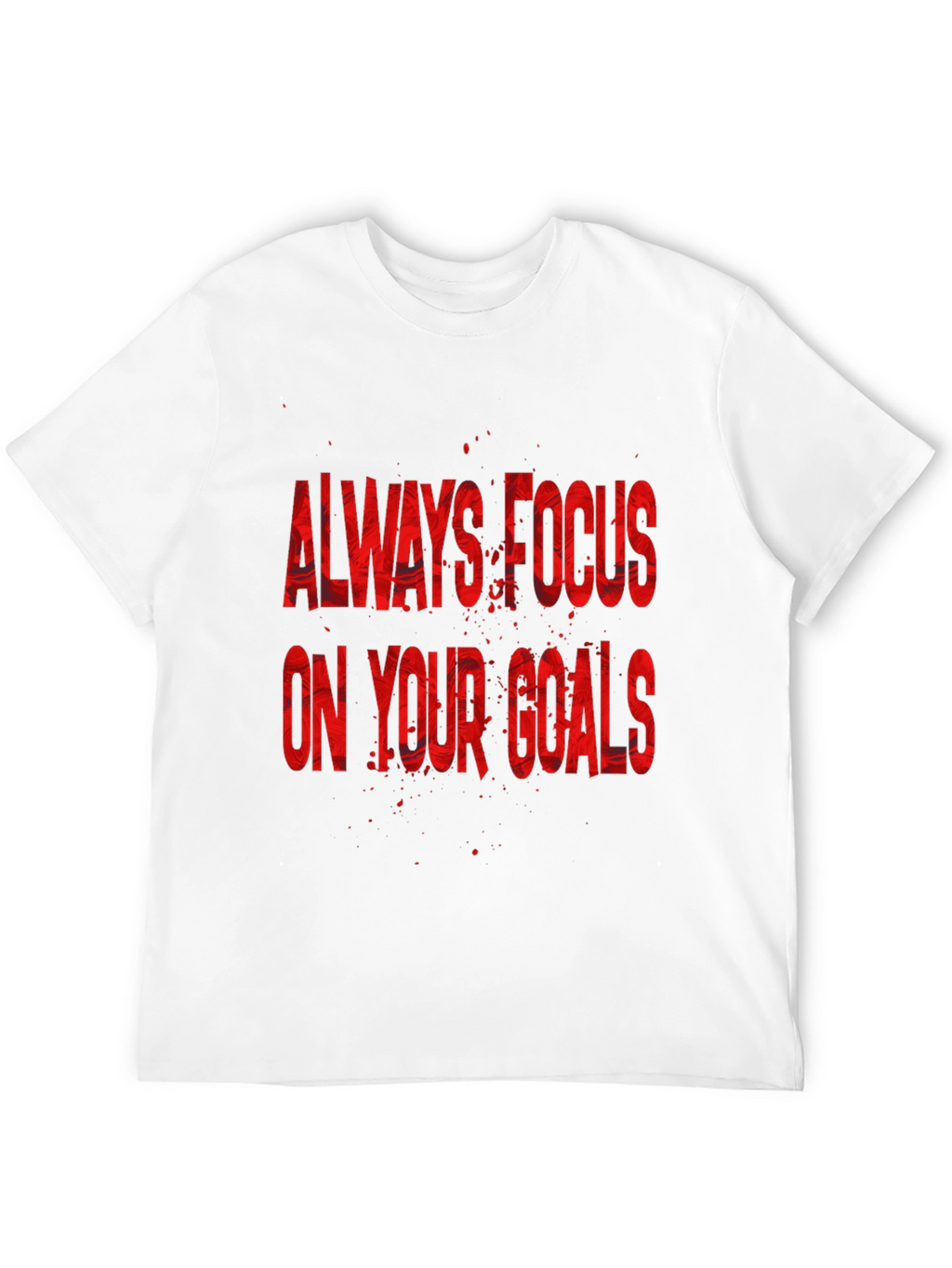 Focus On Your Goals Black Graphic T-Shirt