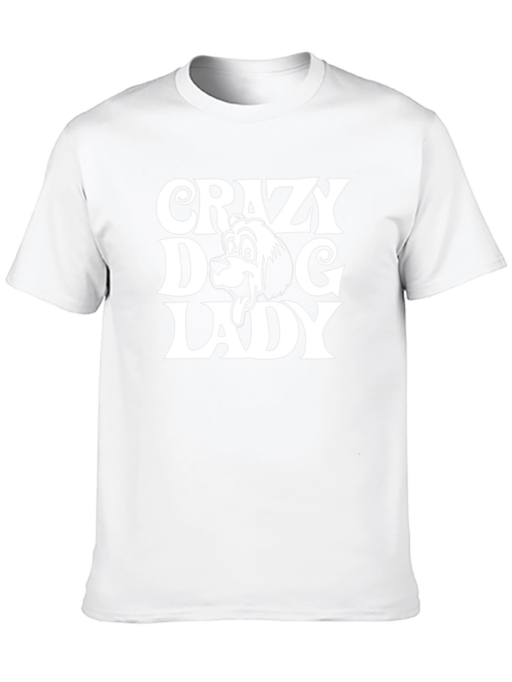 Crazy Dog Lady T-Shirt - Black Cotton Graphic Tee