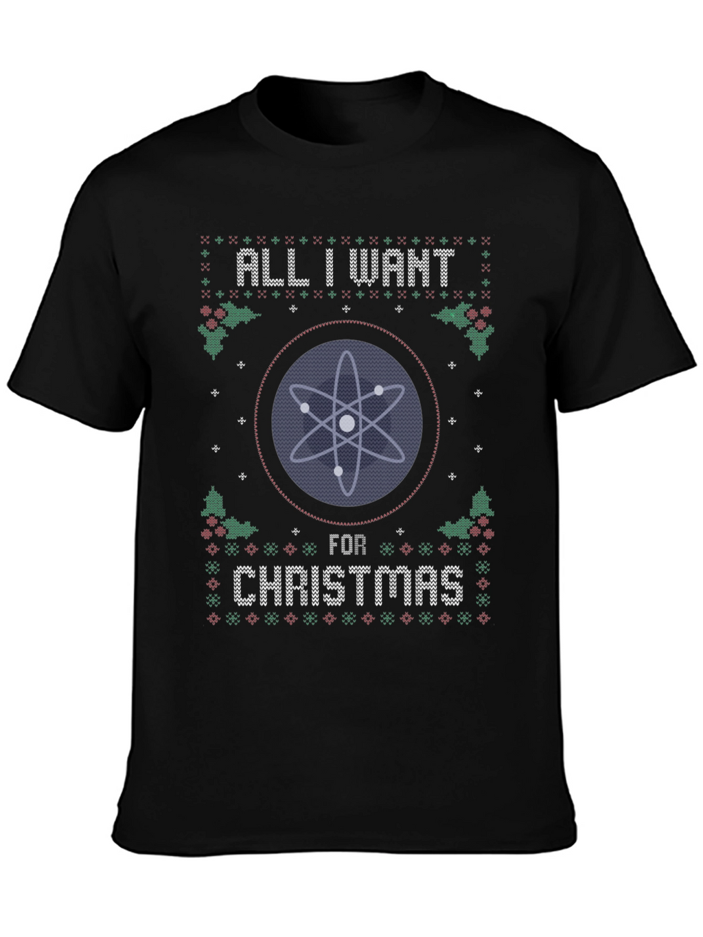 Atom Christmas Sweater T-Shirt - Science Holiday Tee