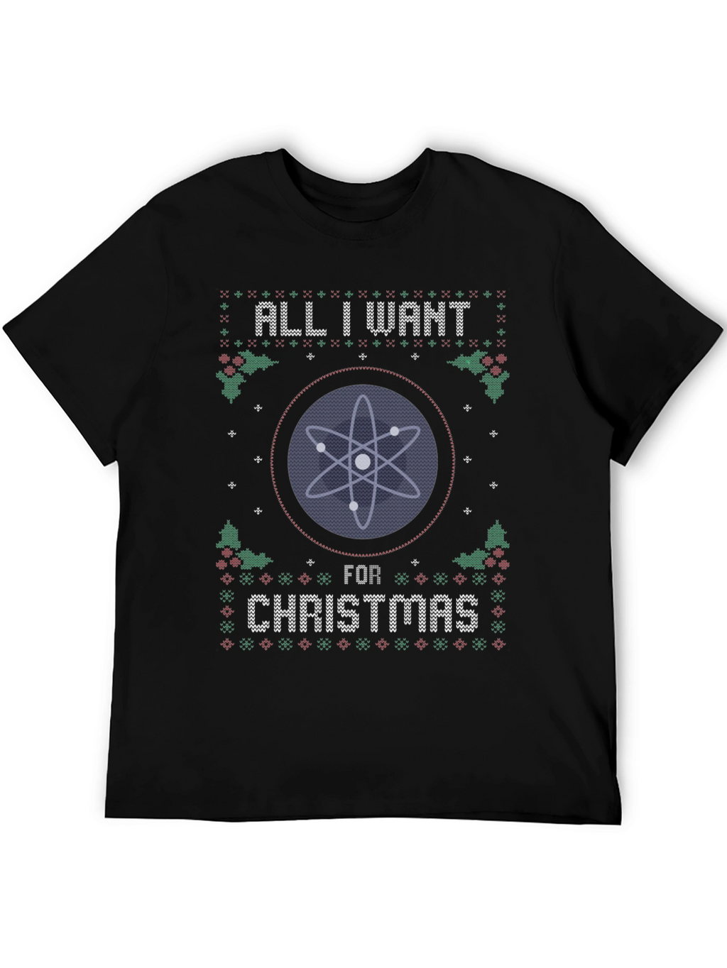 Atom Christmas Sweater T-Shirt - Science Holiday Tee