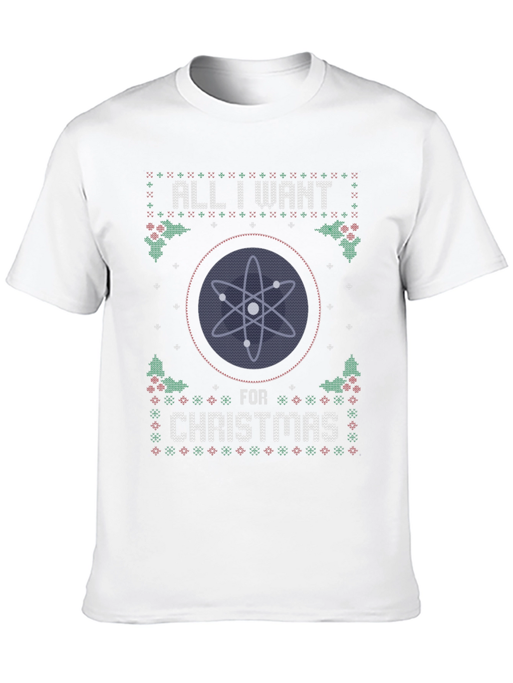 Atom Christmas Sweater T-Shirt - Science Holiday Tee