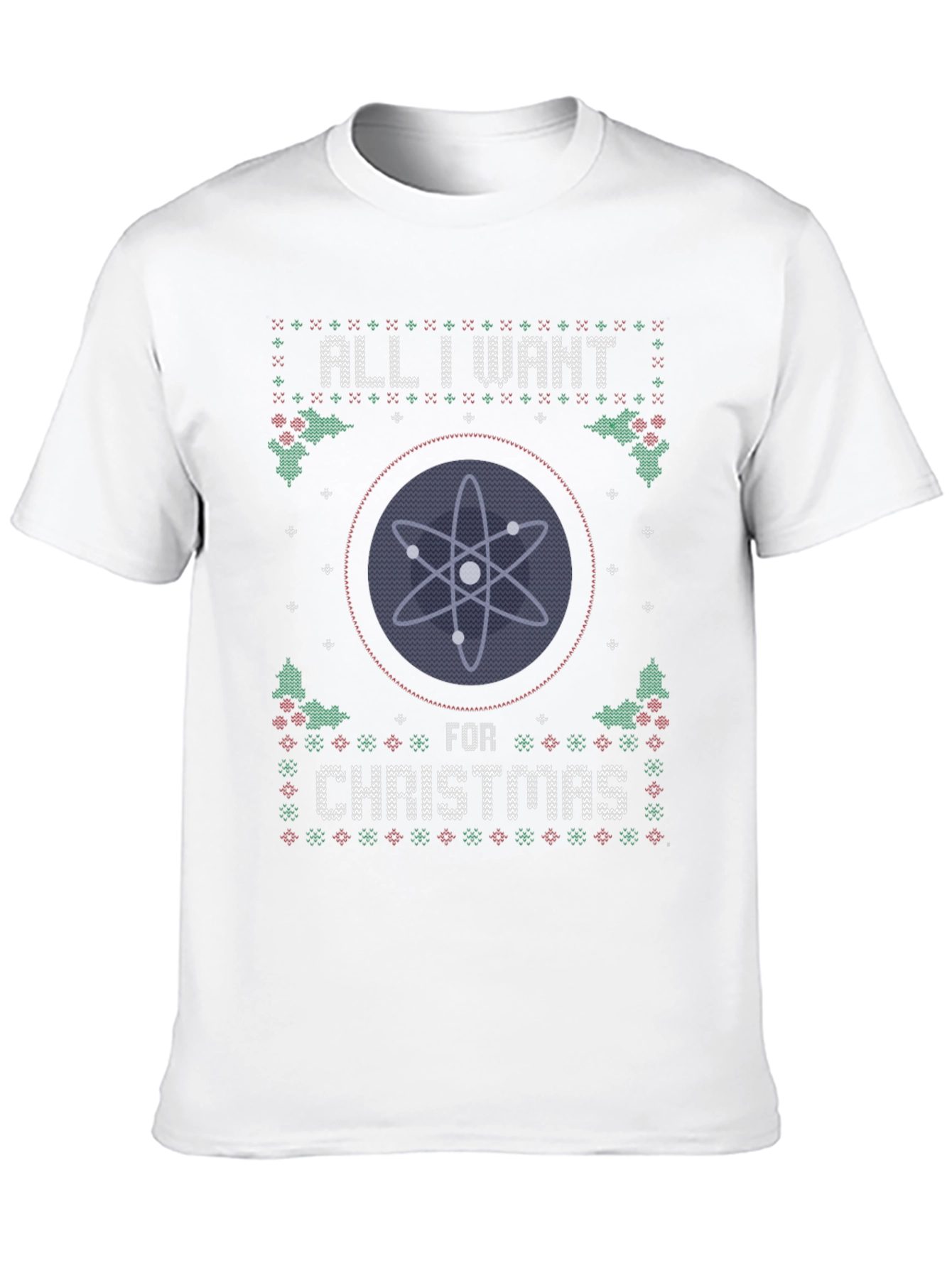 Atom Christmas Sweater T-Shirt - Science Holiday Tee