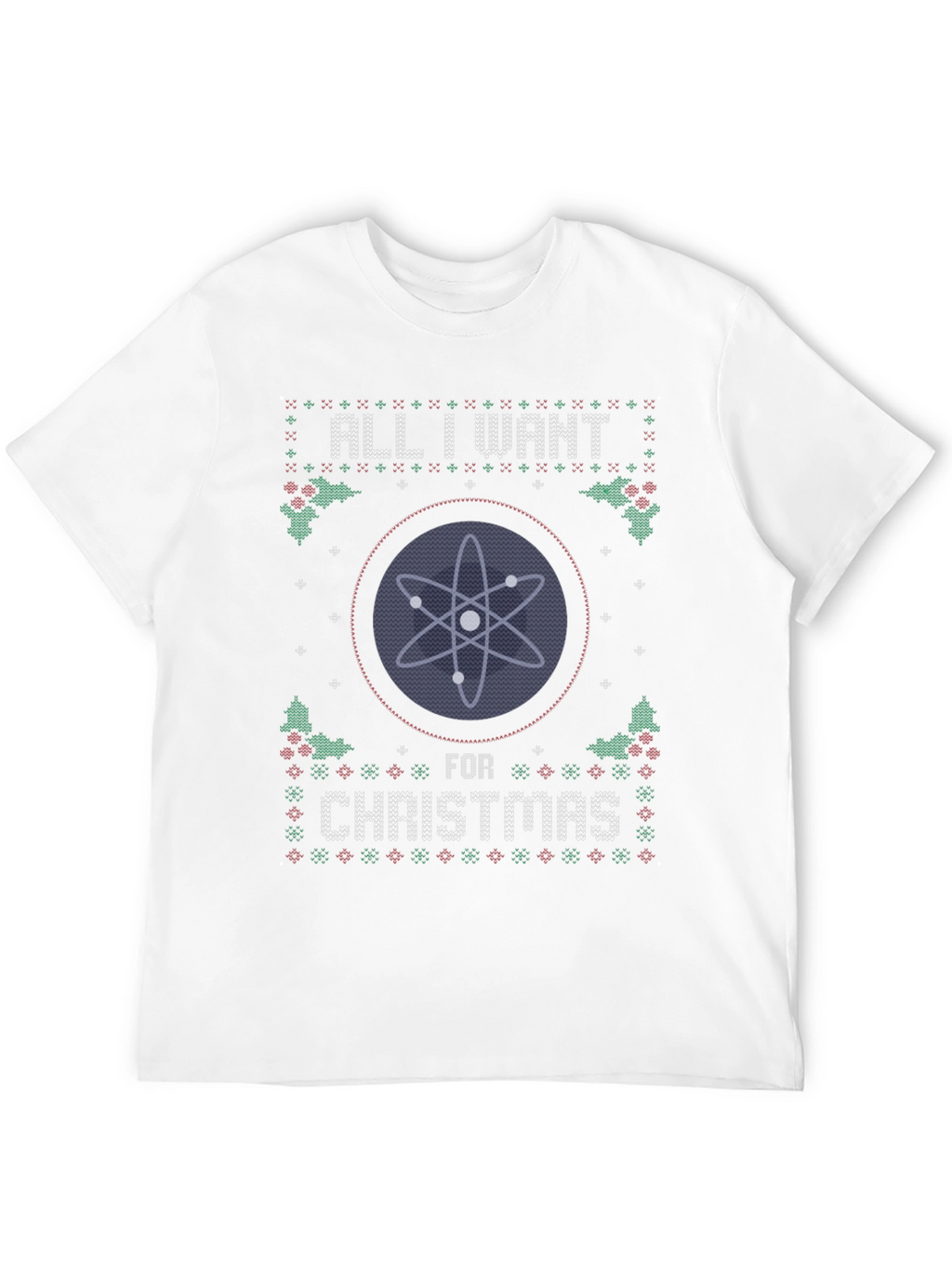 Atom Christmas Sweater T-Shirt - Science Holiday Tee