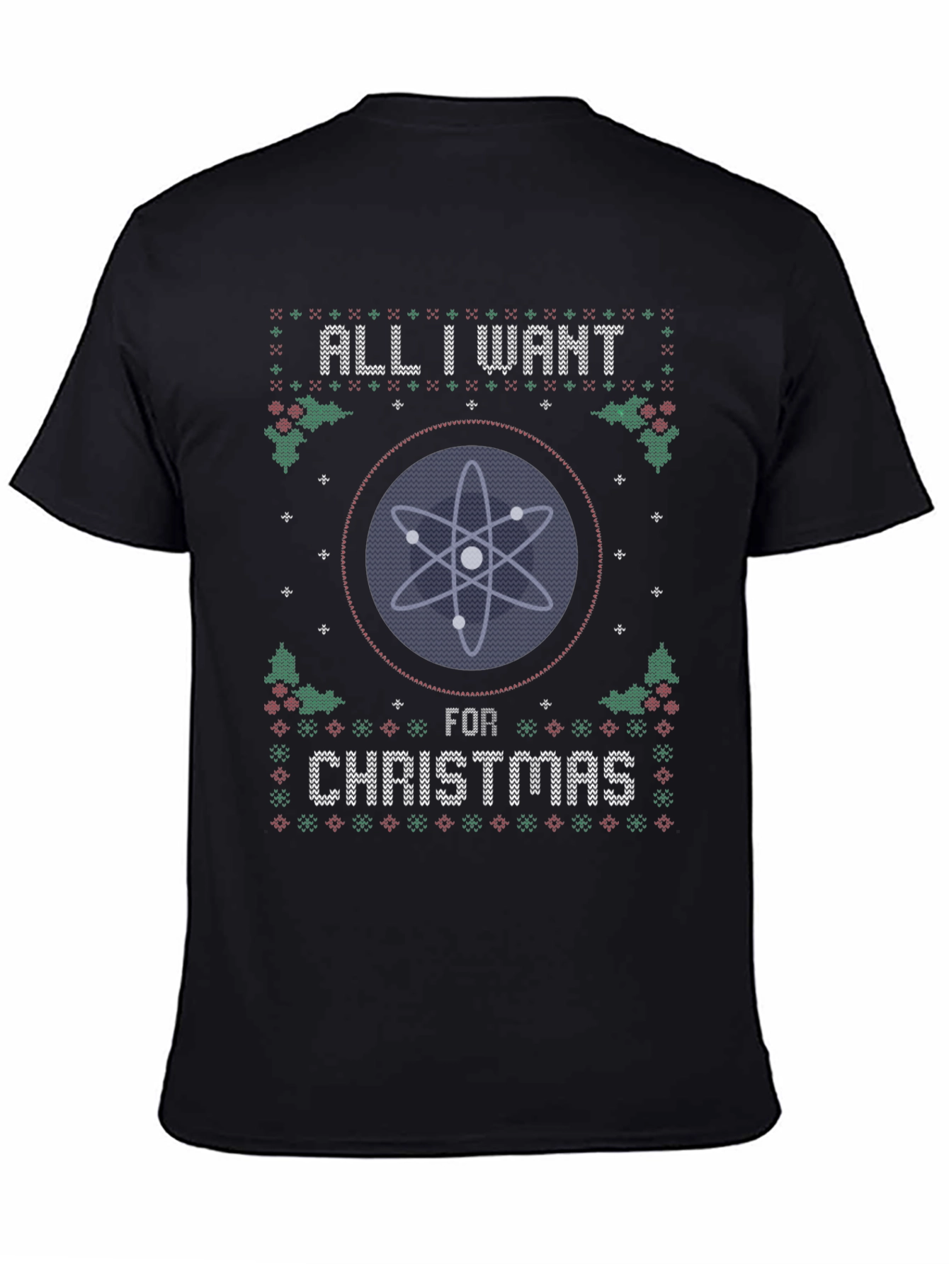 Atom Christmas Sweater T-Shirt - Science Holiday Tee