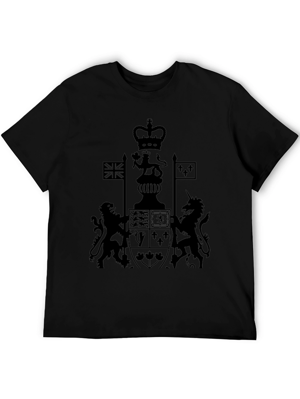 Emblem Graphic T-Shirt - Black Crew Neck Tee