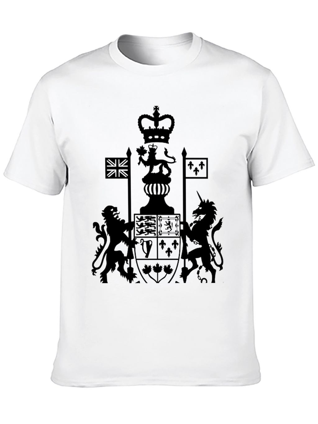 Emblem Graphic T-Shirt - Black Crew Neck Tee