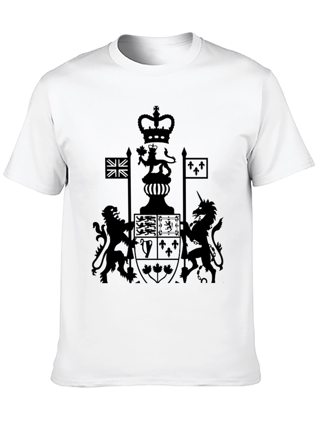 Emblem Graphic T-Shirt - Black Crew Neck Tee