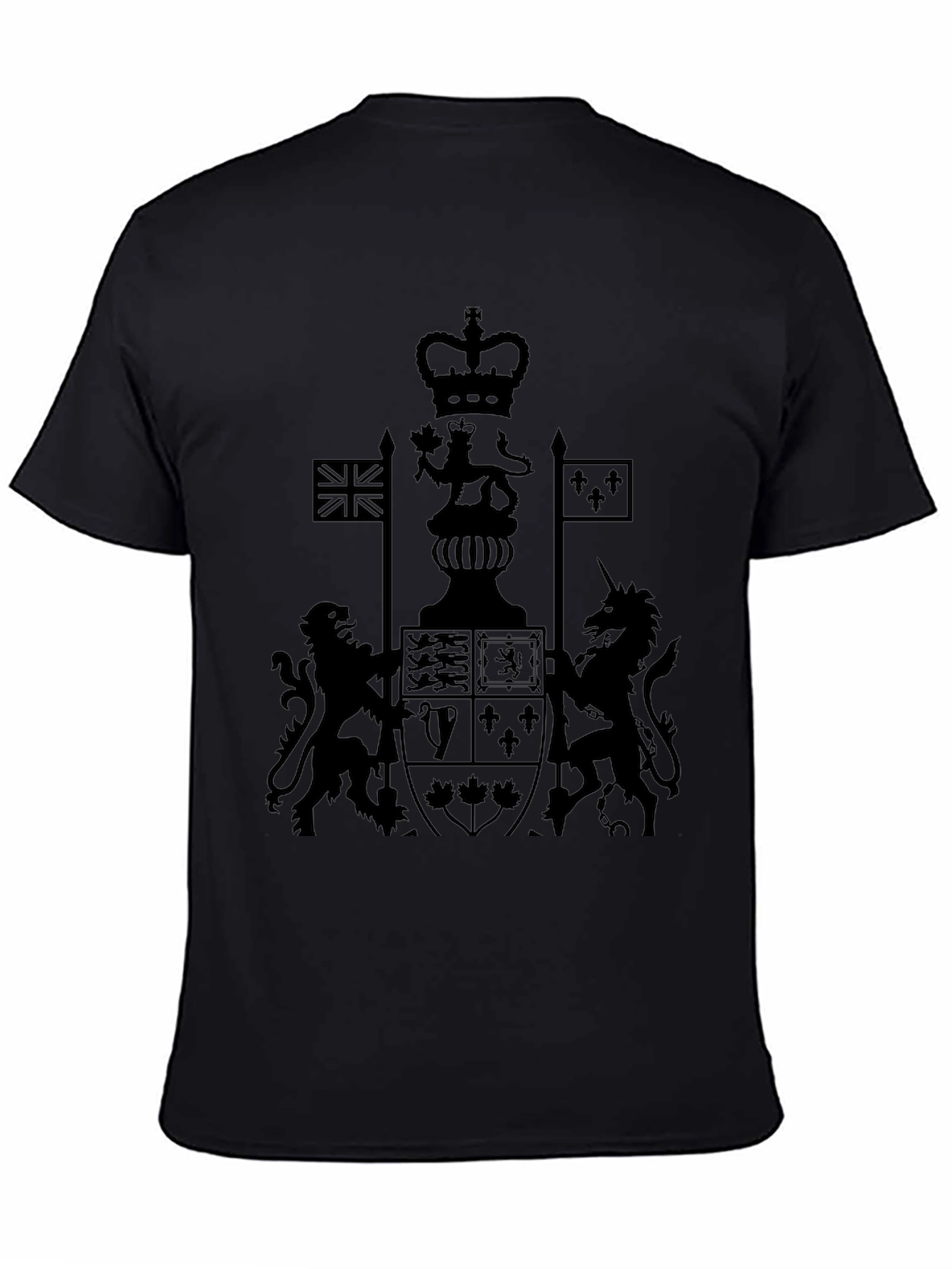 Emblem Graphic T-Shirt - Black Crew Neck Tee