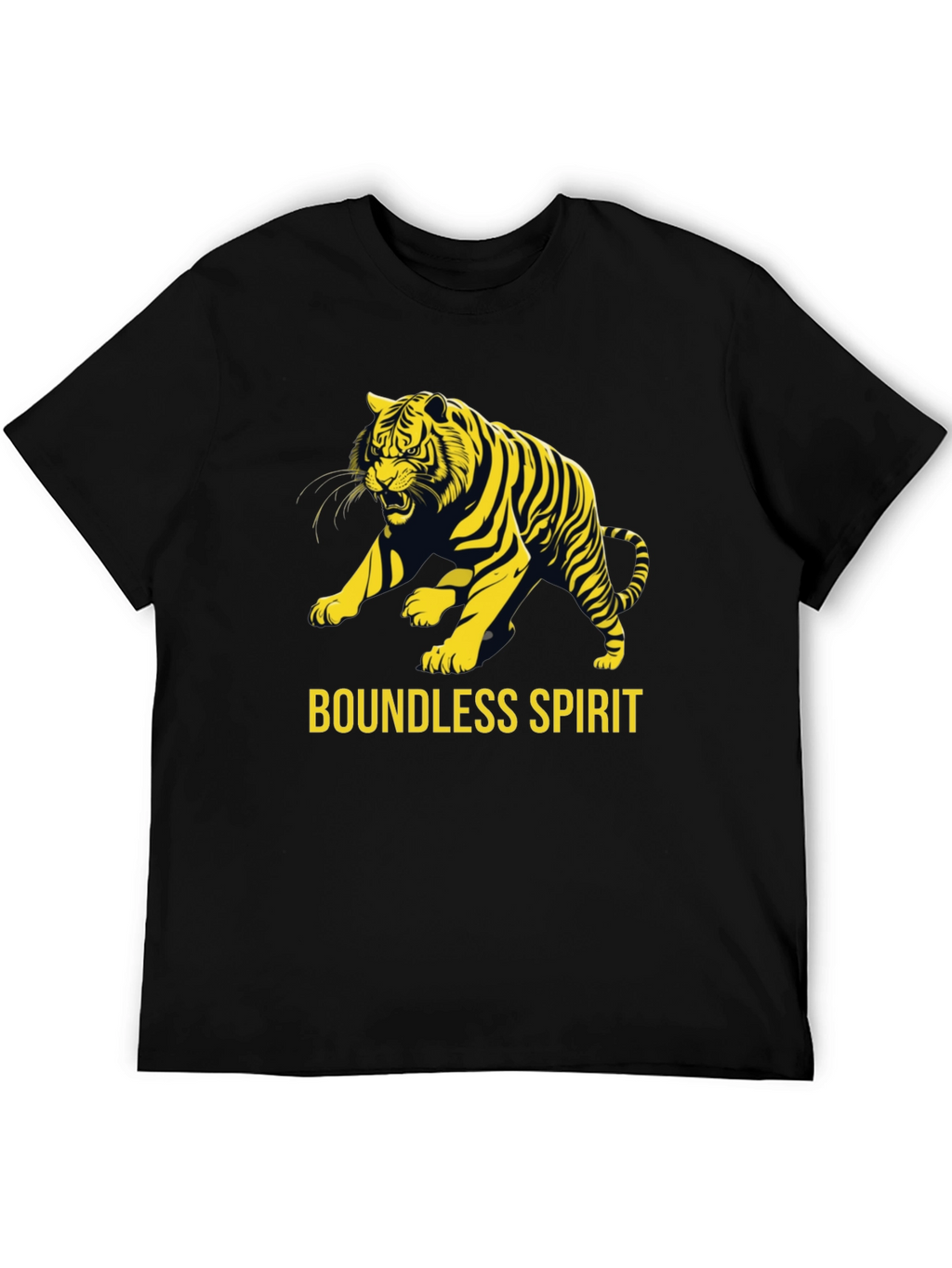 Boundless Spirit Tiger Graphic Tee - Black