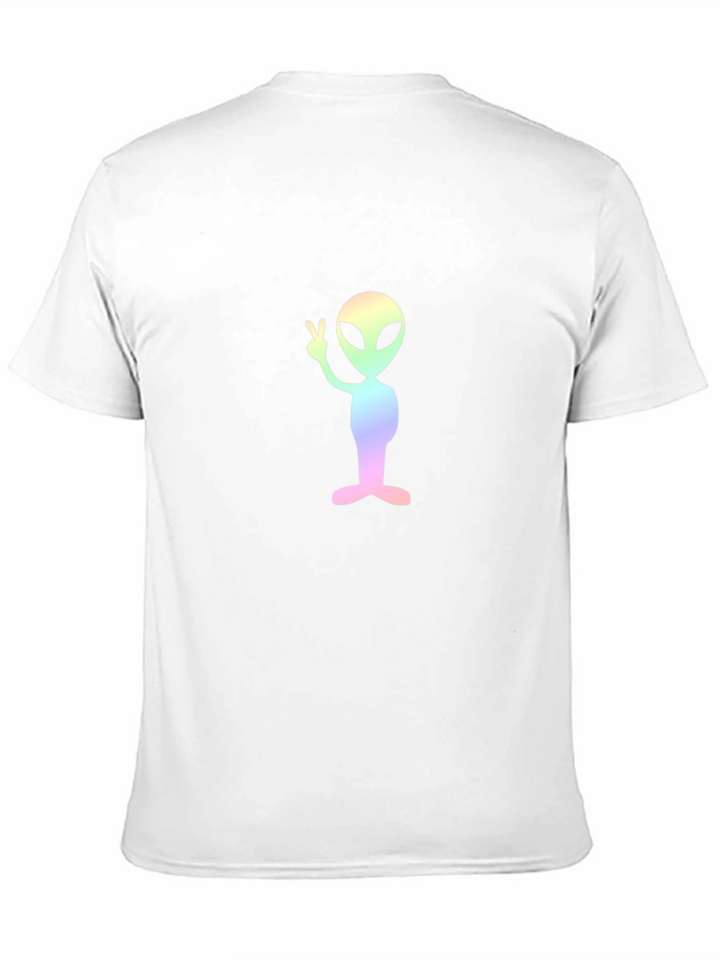 Peace Alien Graphic Tee - Black Cotton T-Shirt