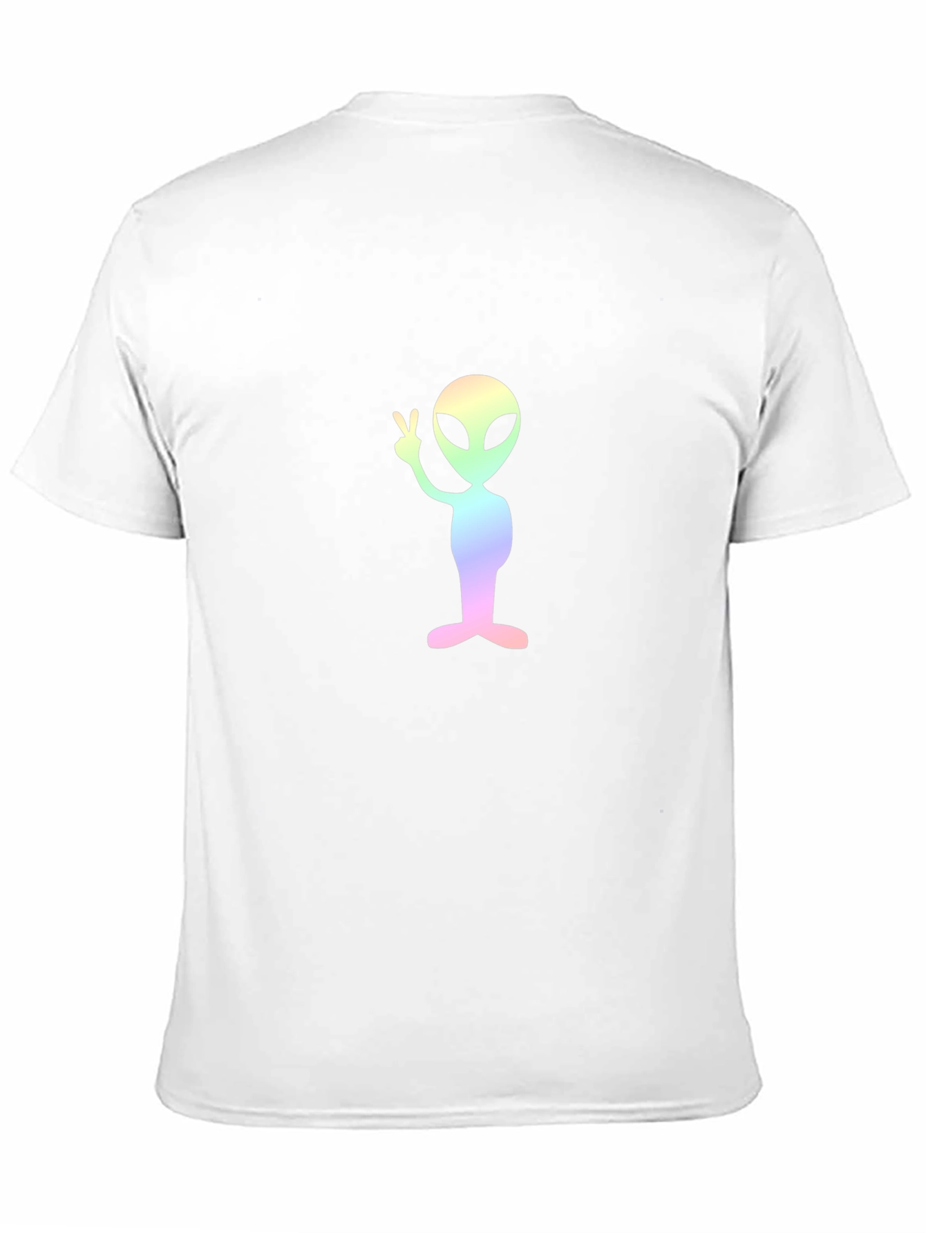 Peace Alien Graphic Tee - Black Cotton T-Shirt