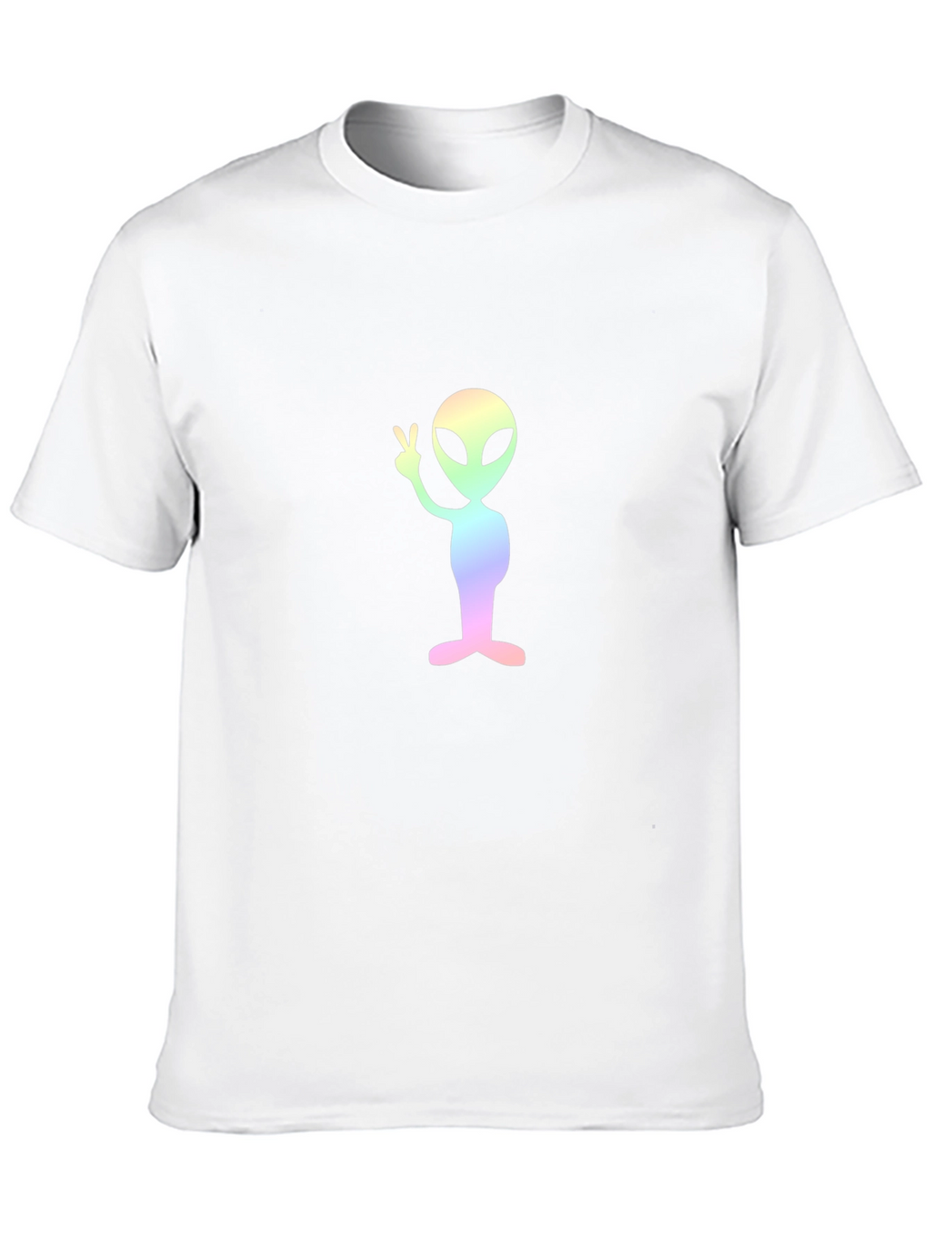 Peace Alien Graphic Tee - Black Cotton T-Shirt
