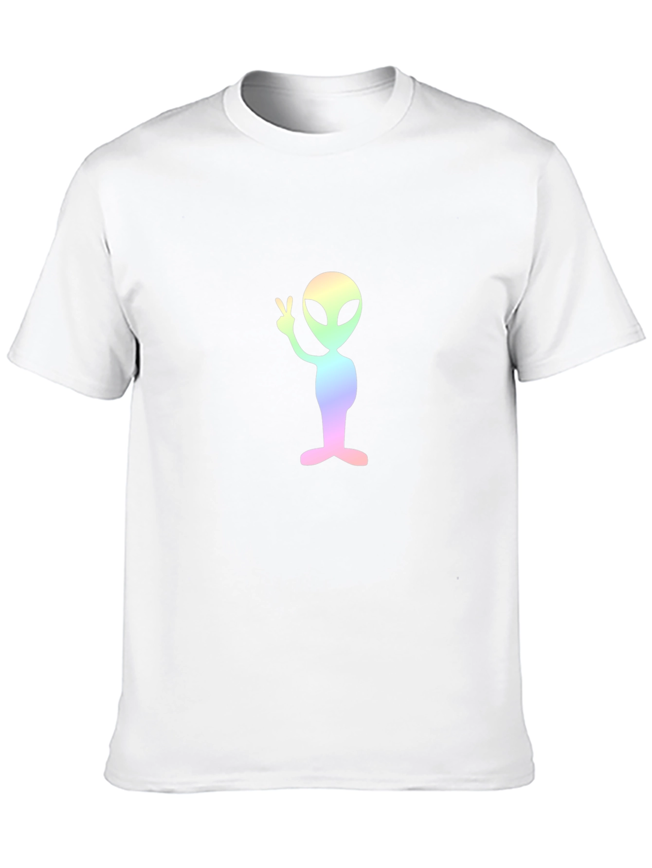 Peace Alien Graphic Tee - Black Cotton T-Shirt