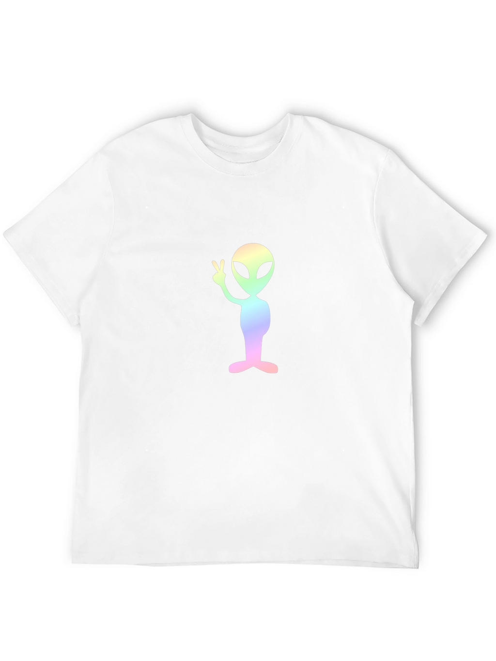Peace Alien Graphic Tee - Black Cotton T-Shirt