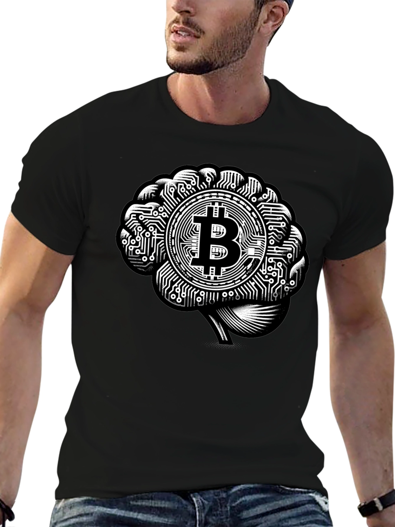 Bitcoin Brain T-Shirt - Crypto Innovation