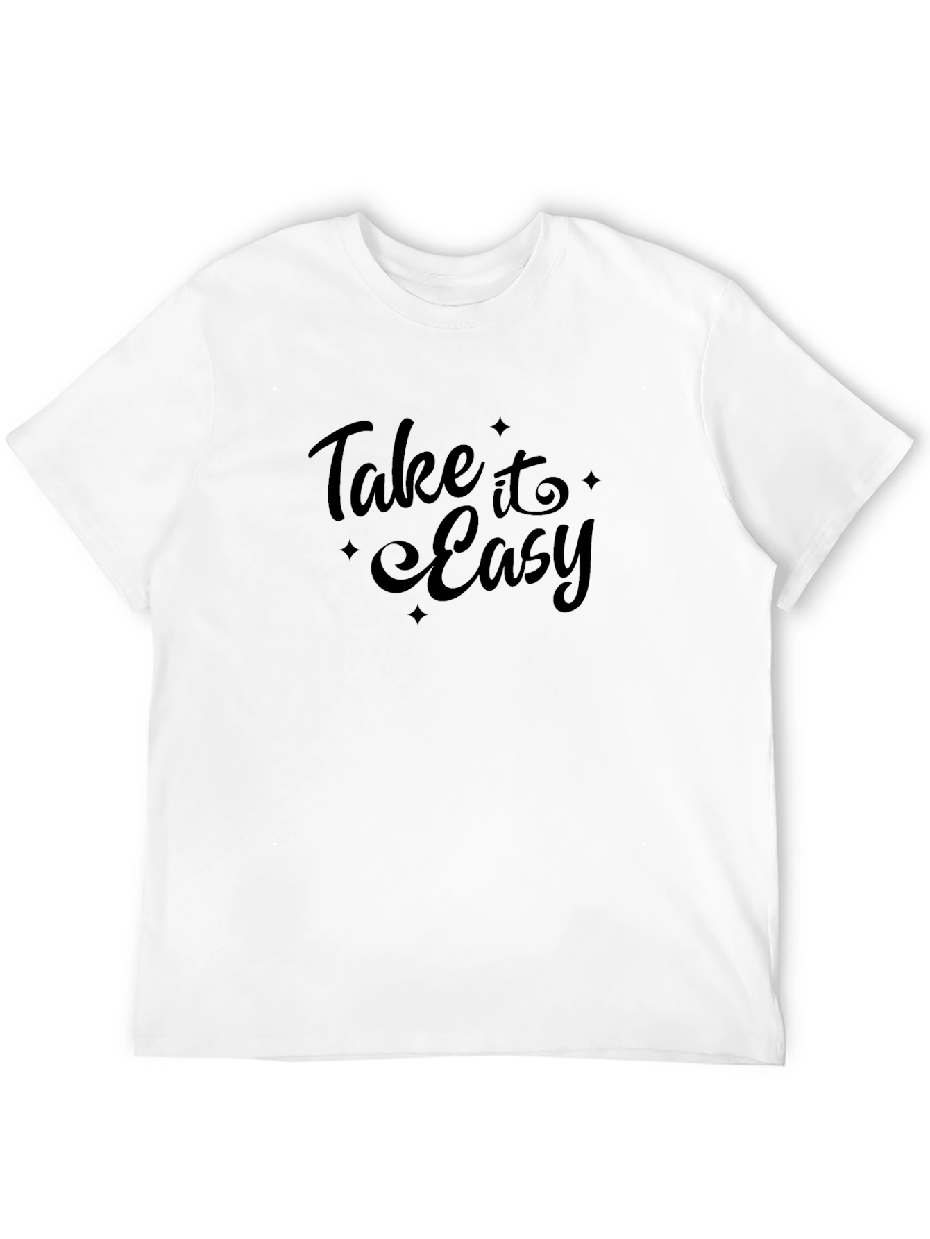 Take It Easy Black Graphic T-Shirt