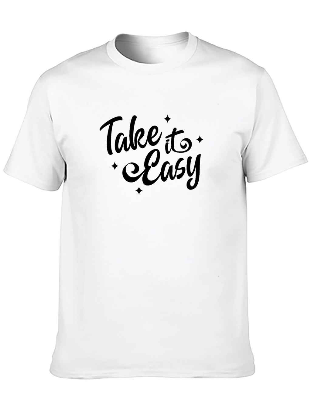 Take It Easy Black Graphic T-Shirt