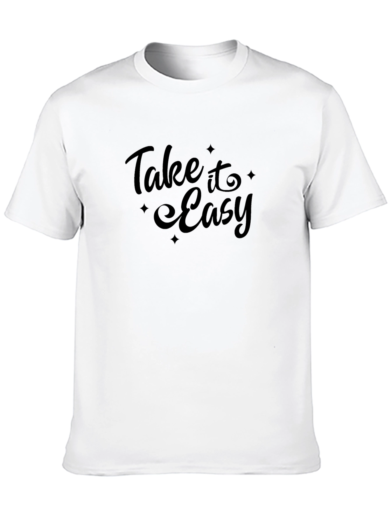 Take It Easy Black Graphic T-Shirt