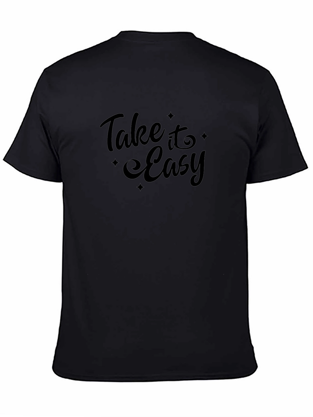 Take It Easy Black Graphic T-Shirt
