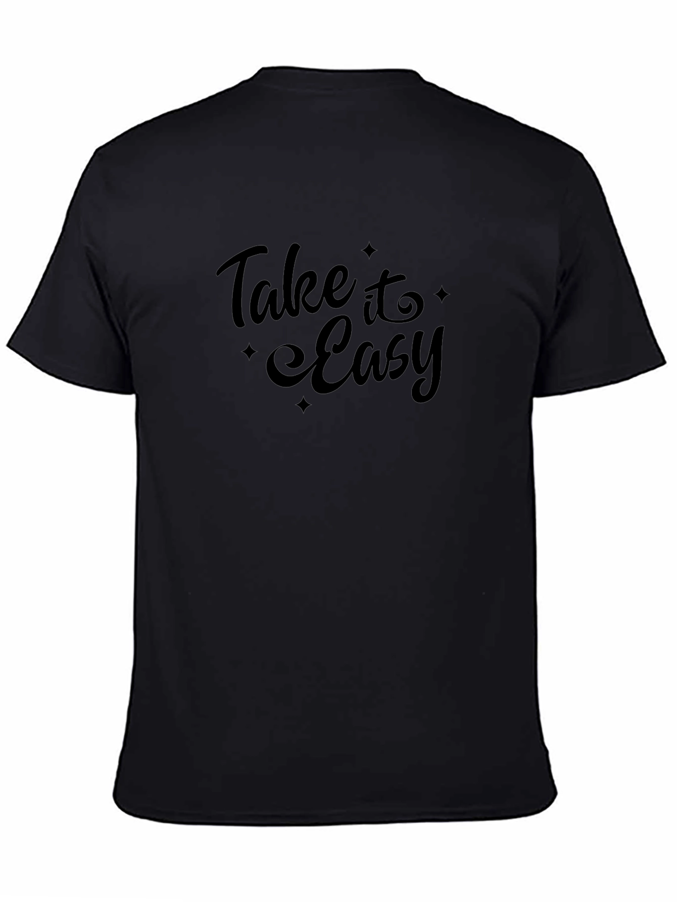 Take It Easy Black Graphic T-Shirt