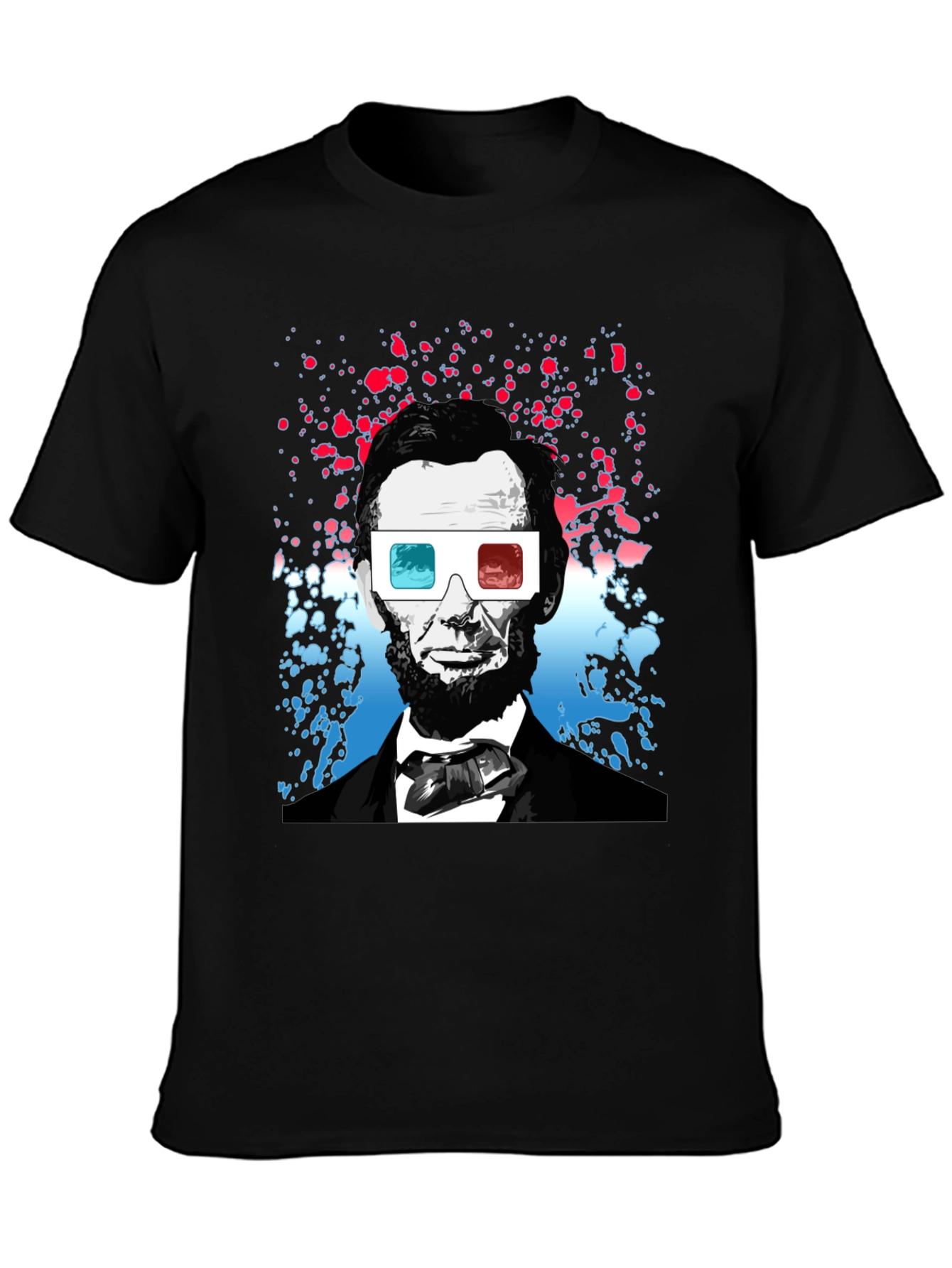 Lincoln 3D Glasses Graphic Tee