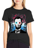 Lincoln 3D Glasses Graphic Tee