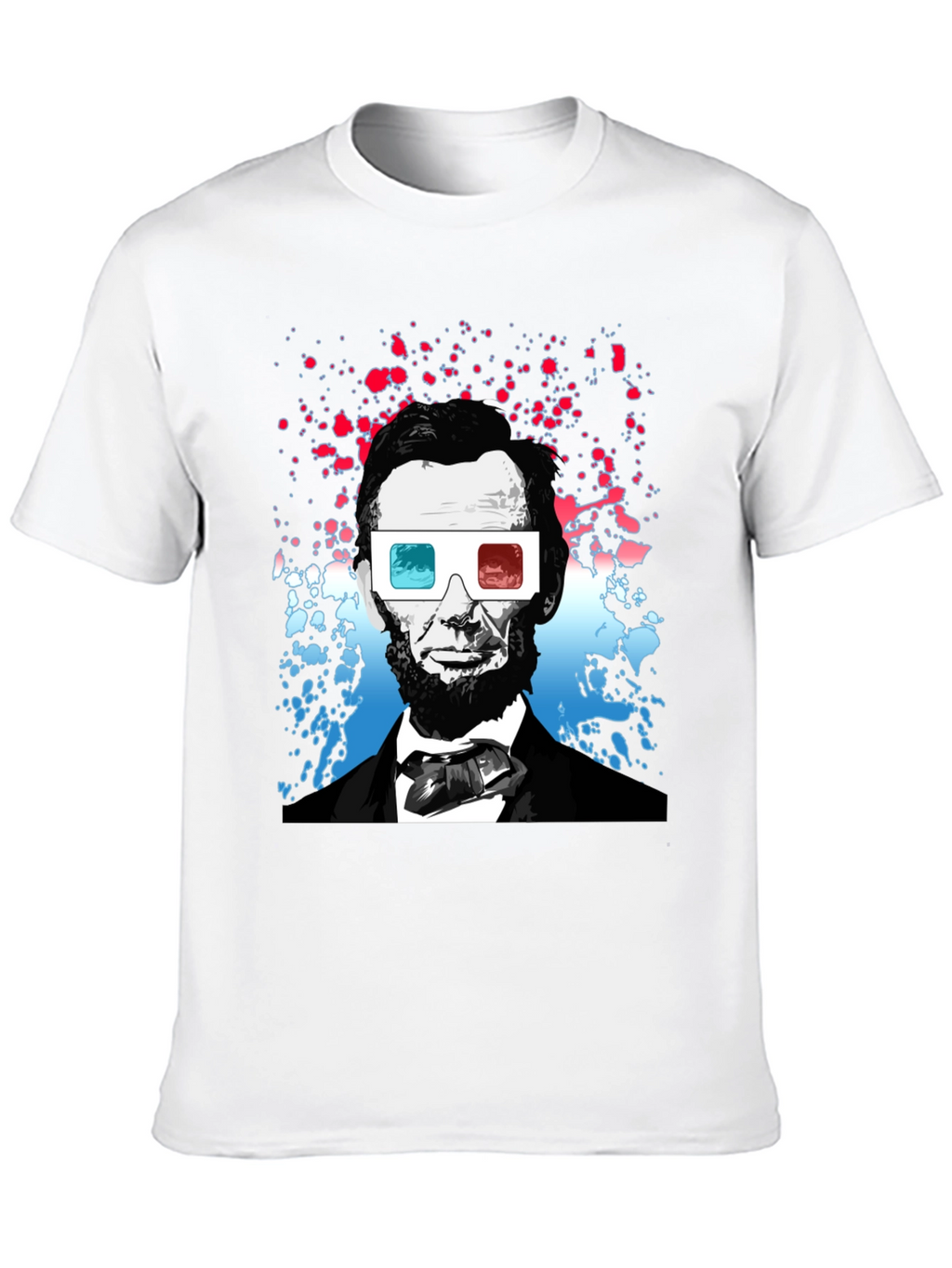 Lincoln 3D Glasses Graphic Tee