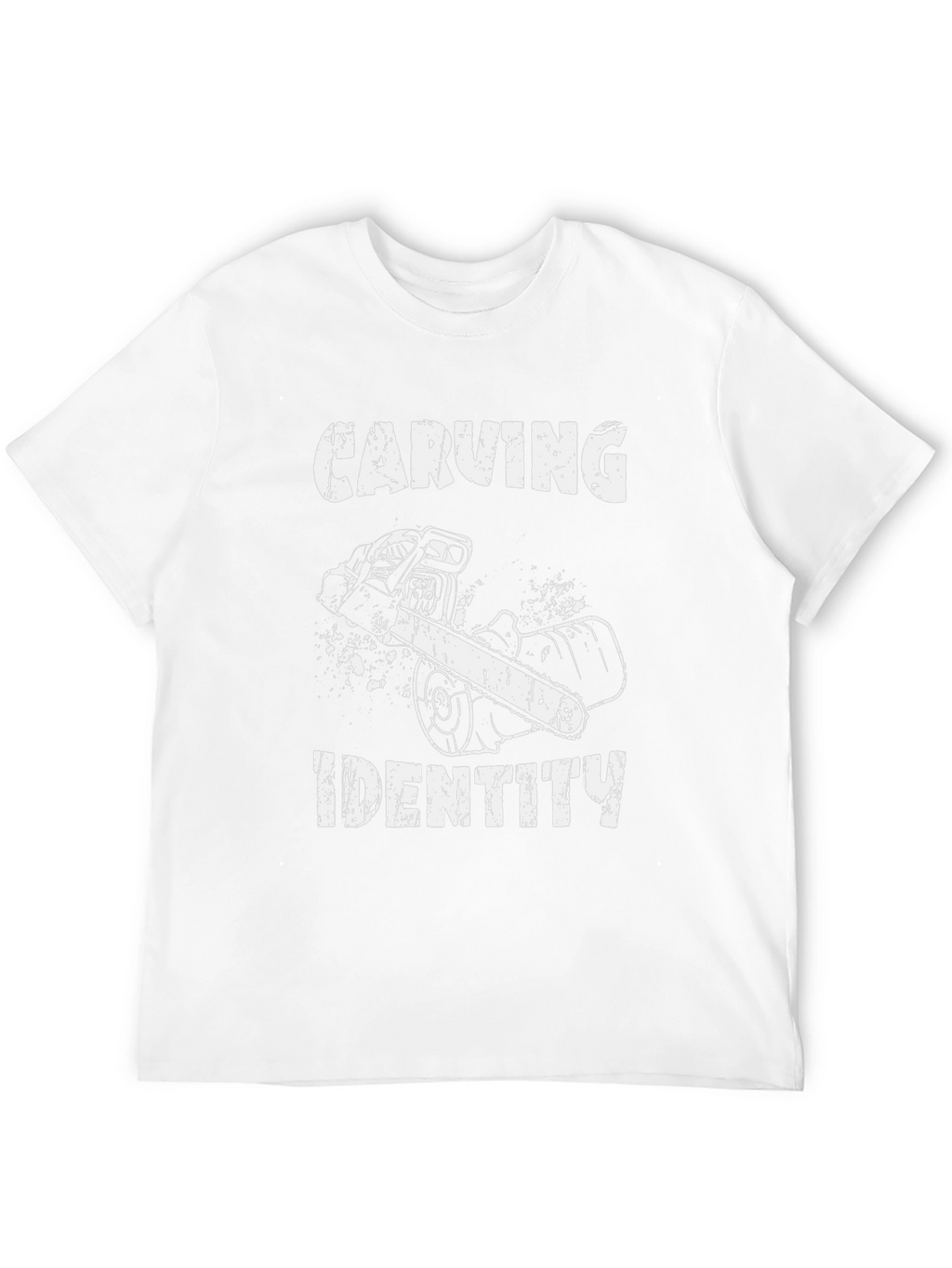Carving Identity Graphic Tee - Chainsaw Design Black T-Shirt