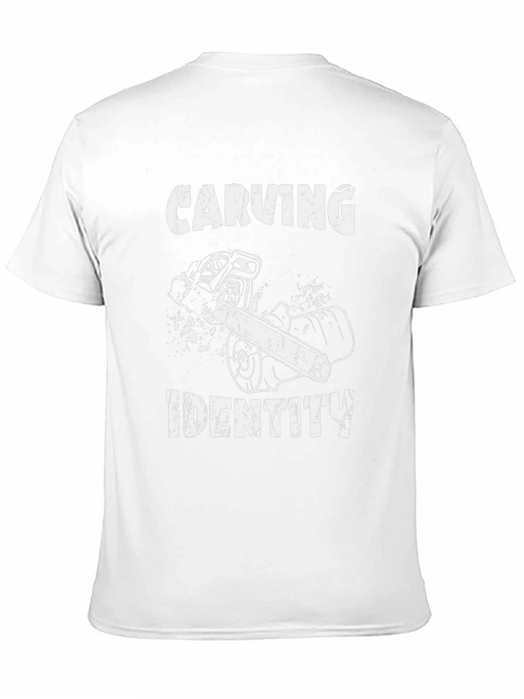 Carving Identity Graphic Tee - Chainsaw Design Black T-Shirt