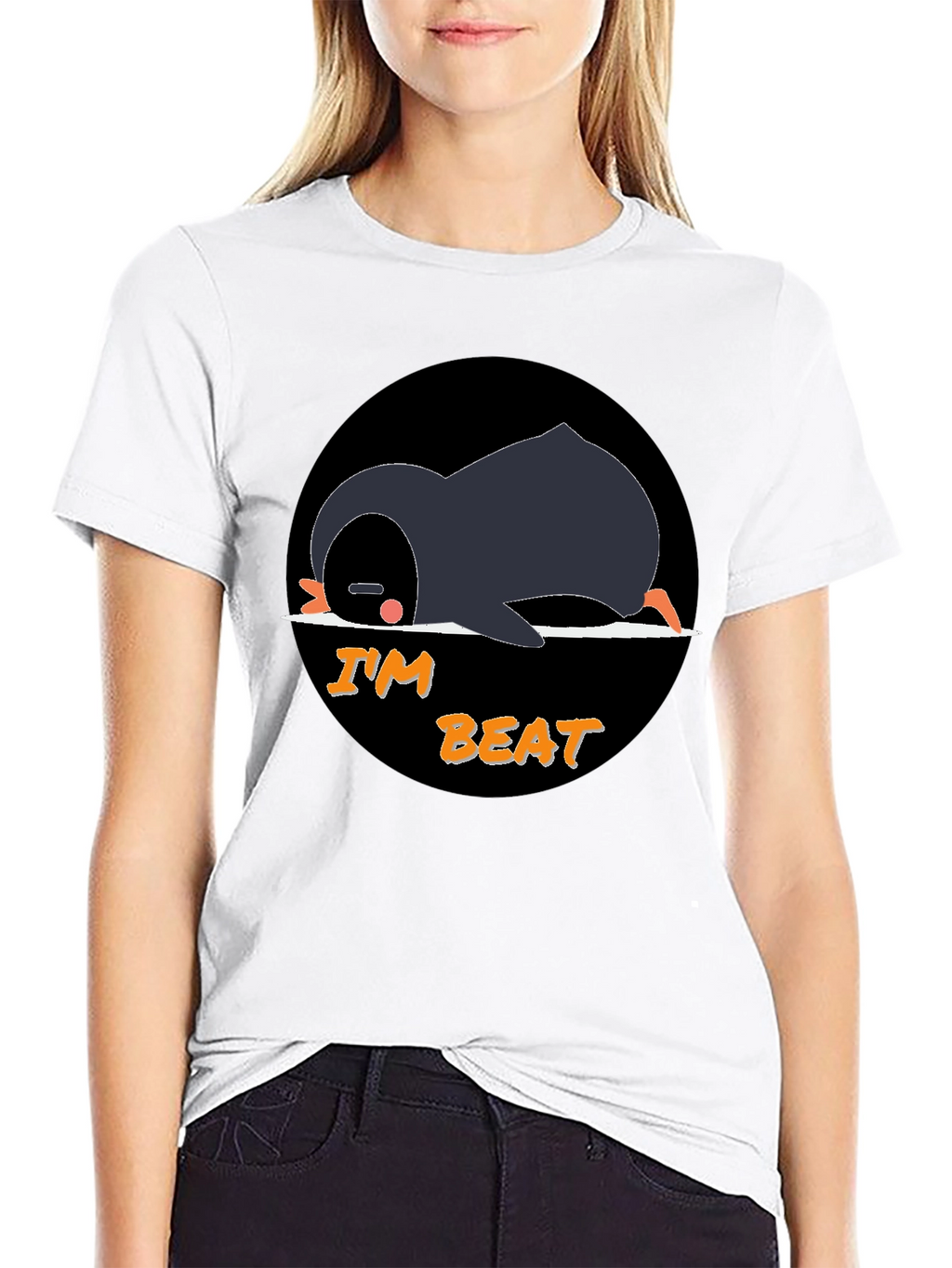 Im Beat Penguin T-Shirt - Black Cotton Tee