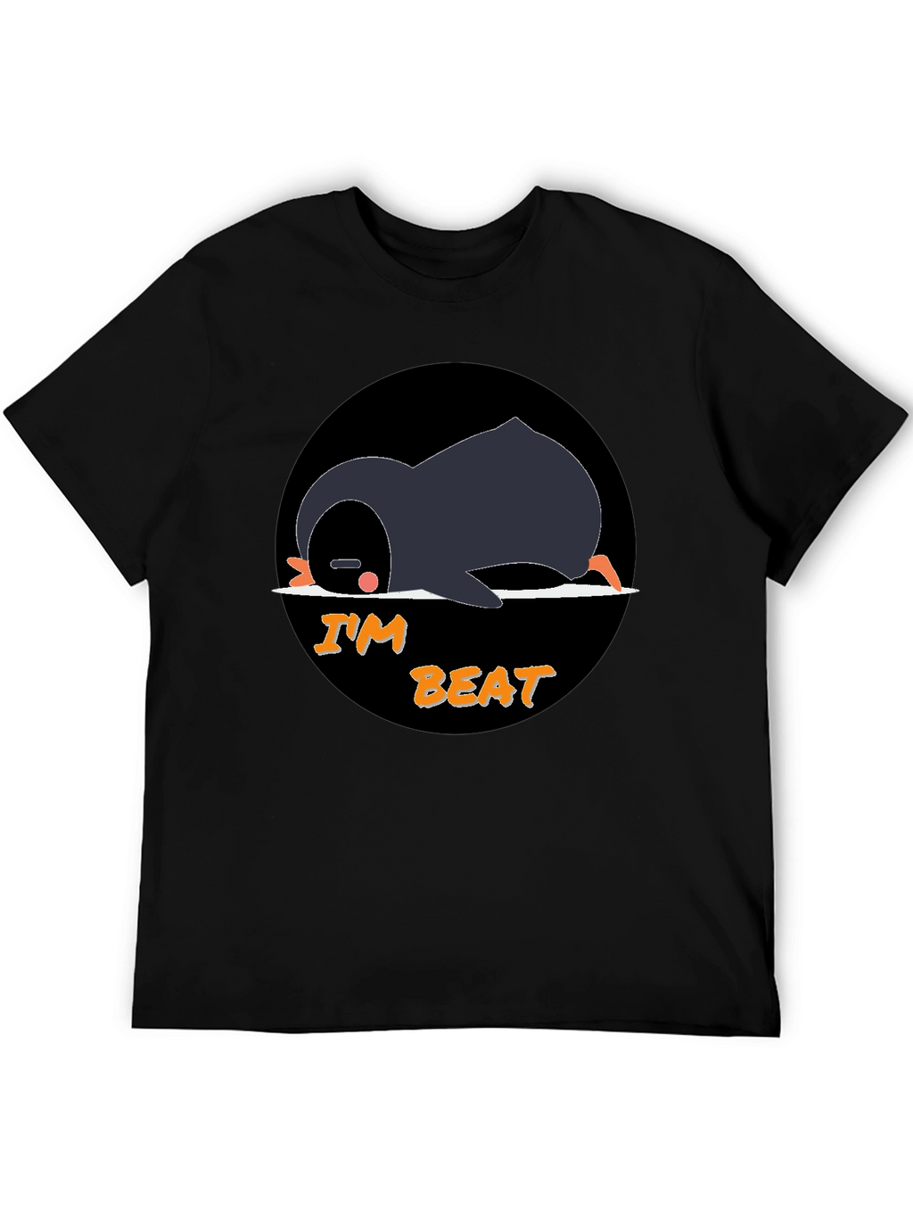 Im Beat Penguin T-Shirt - Black Cotton Tee