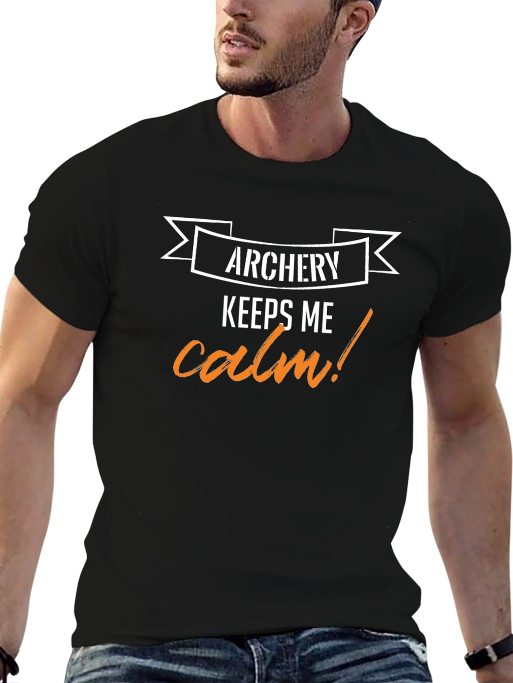 Archery Keeps Me Calm T-Shirt - Black