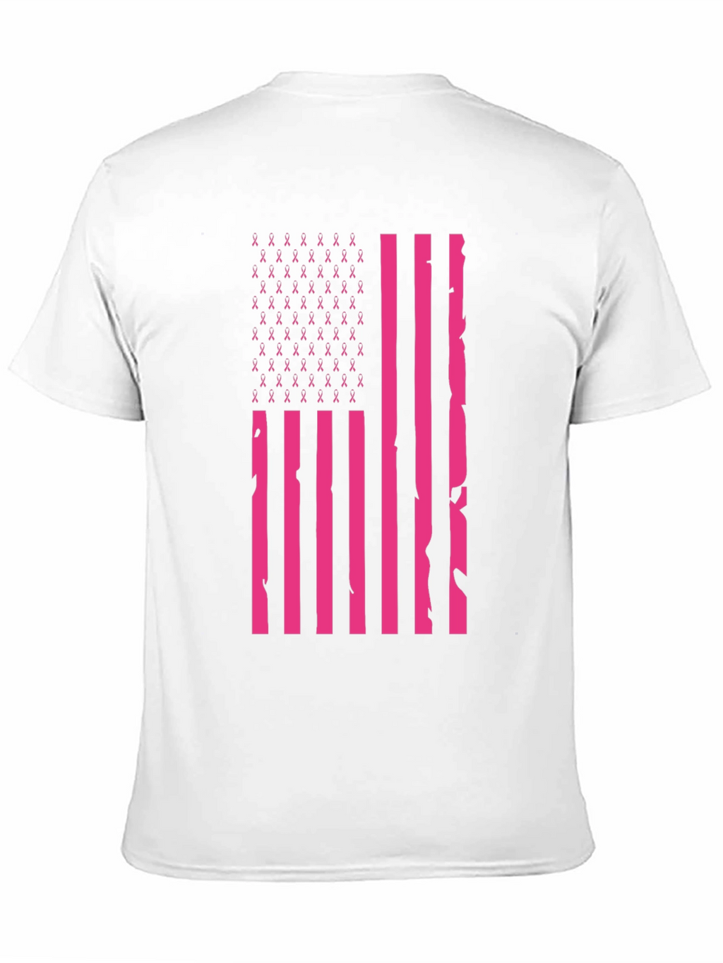 Pink Ribbon American Flag T-Shirt
