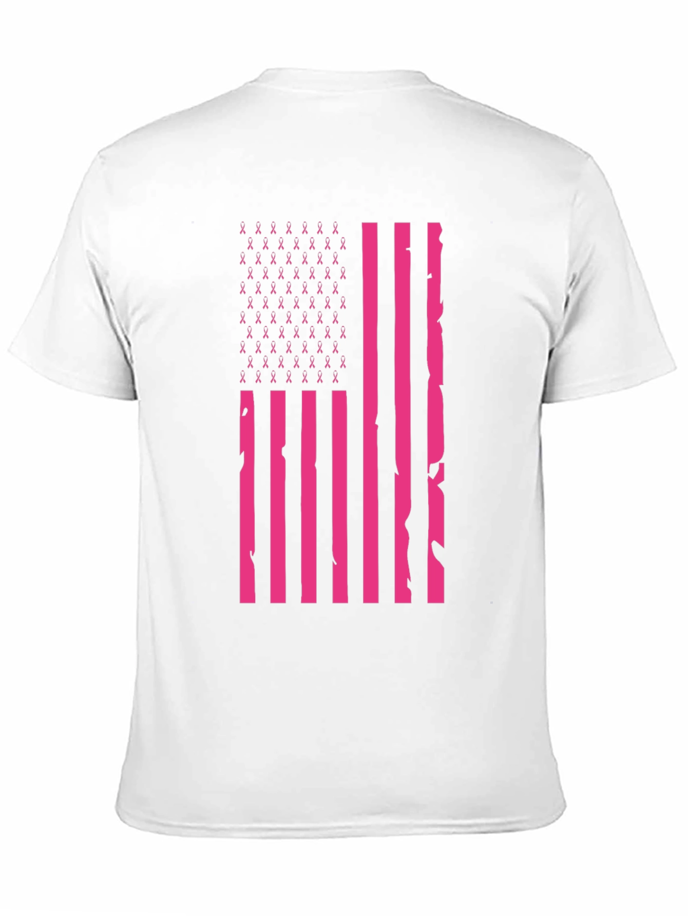 Pink Ribbon American Flag T-Shirt