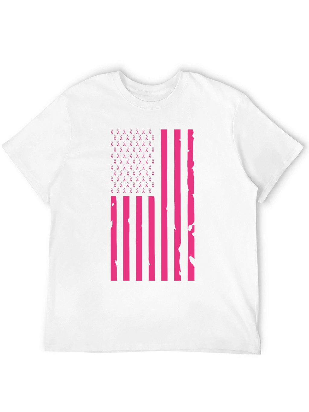 Pink Ribbon American Flag T-Shirt