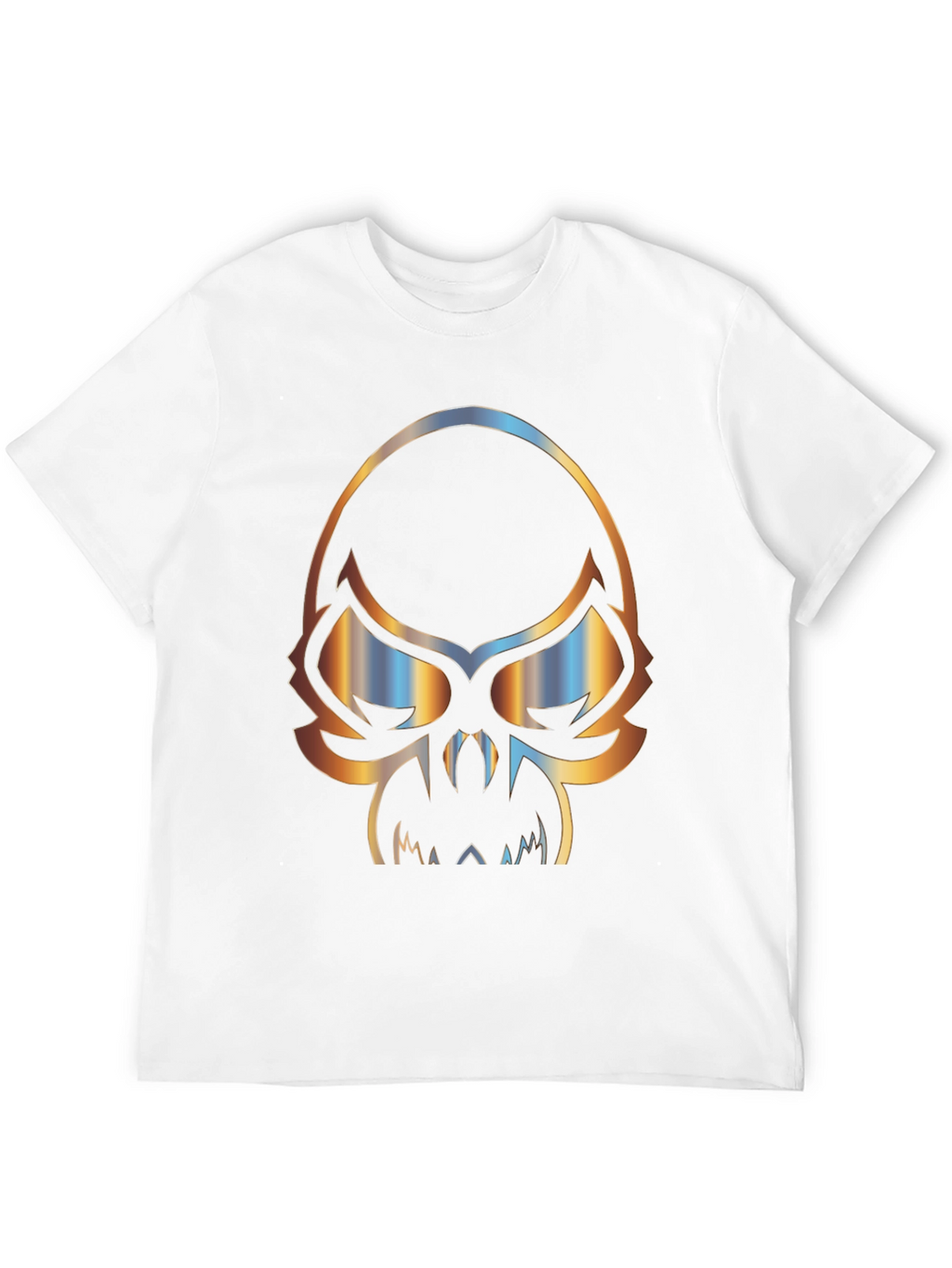 Skull Graphic Print Mens Black T-Shirt