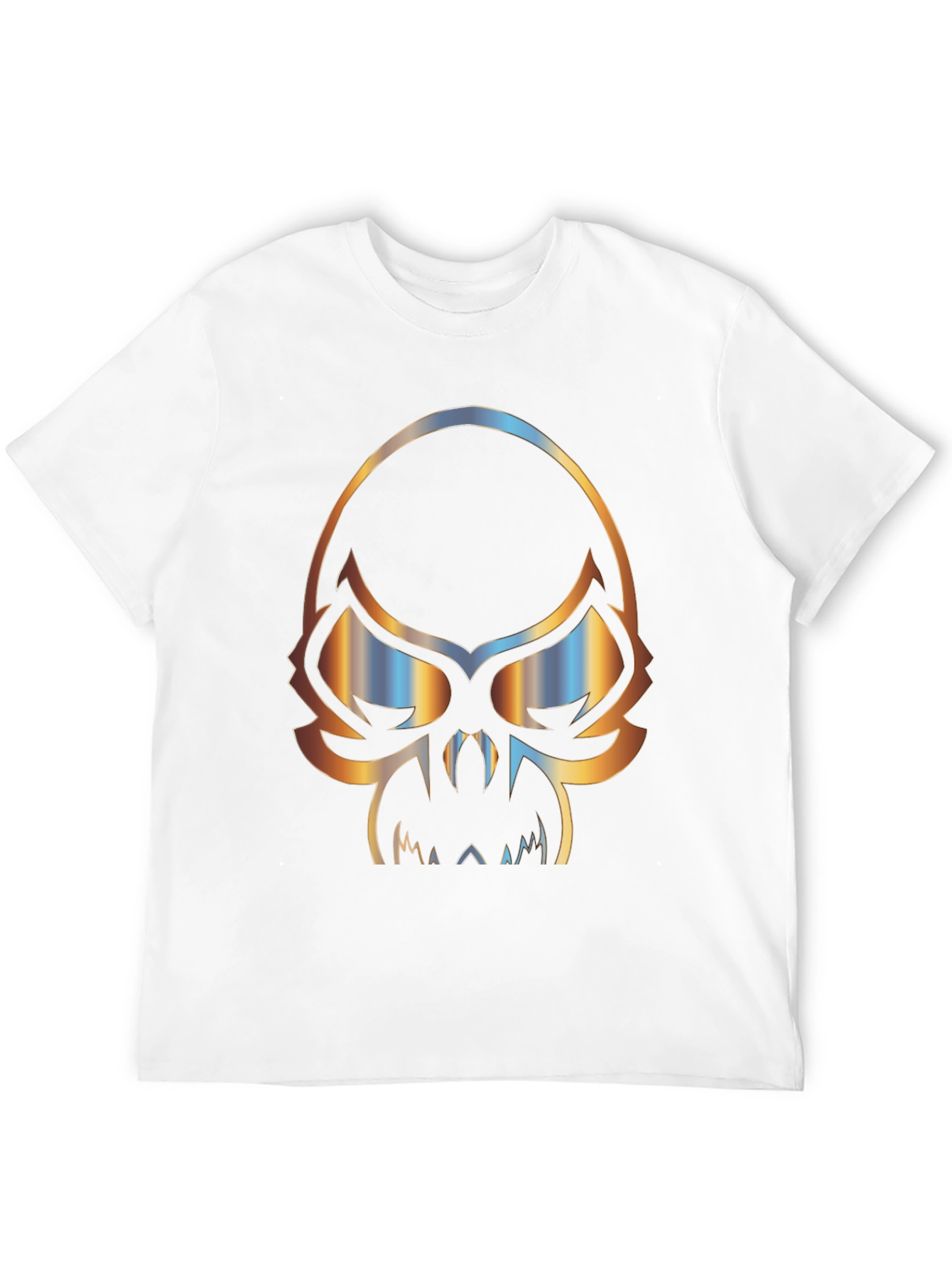 Skull Graphic Print Mens Black T-Shirt