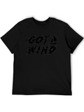Got Wind Sailing T-Shirt - Black Graphic Tee