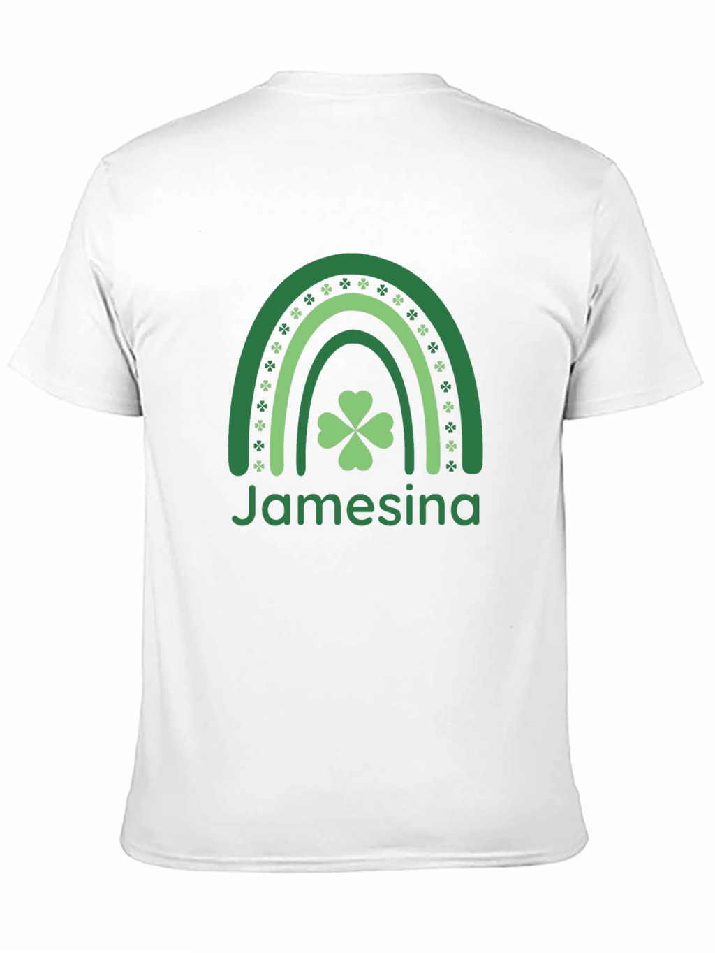 Jamesina St. Patricks Day Rainbow Clover T-Shirt