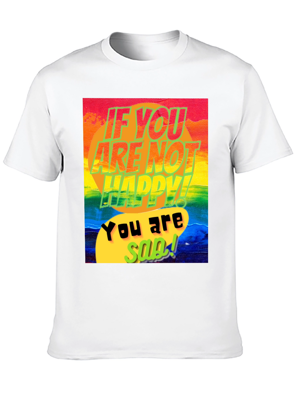 Colorful Happy/Sad Graphic Tee