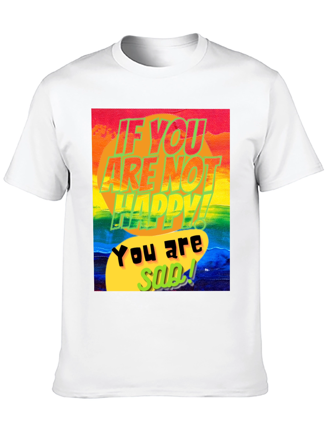 Colorful Happy/Sad Graphic Tee