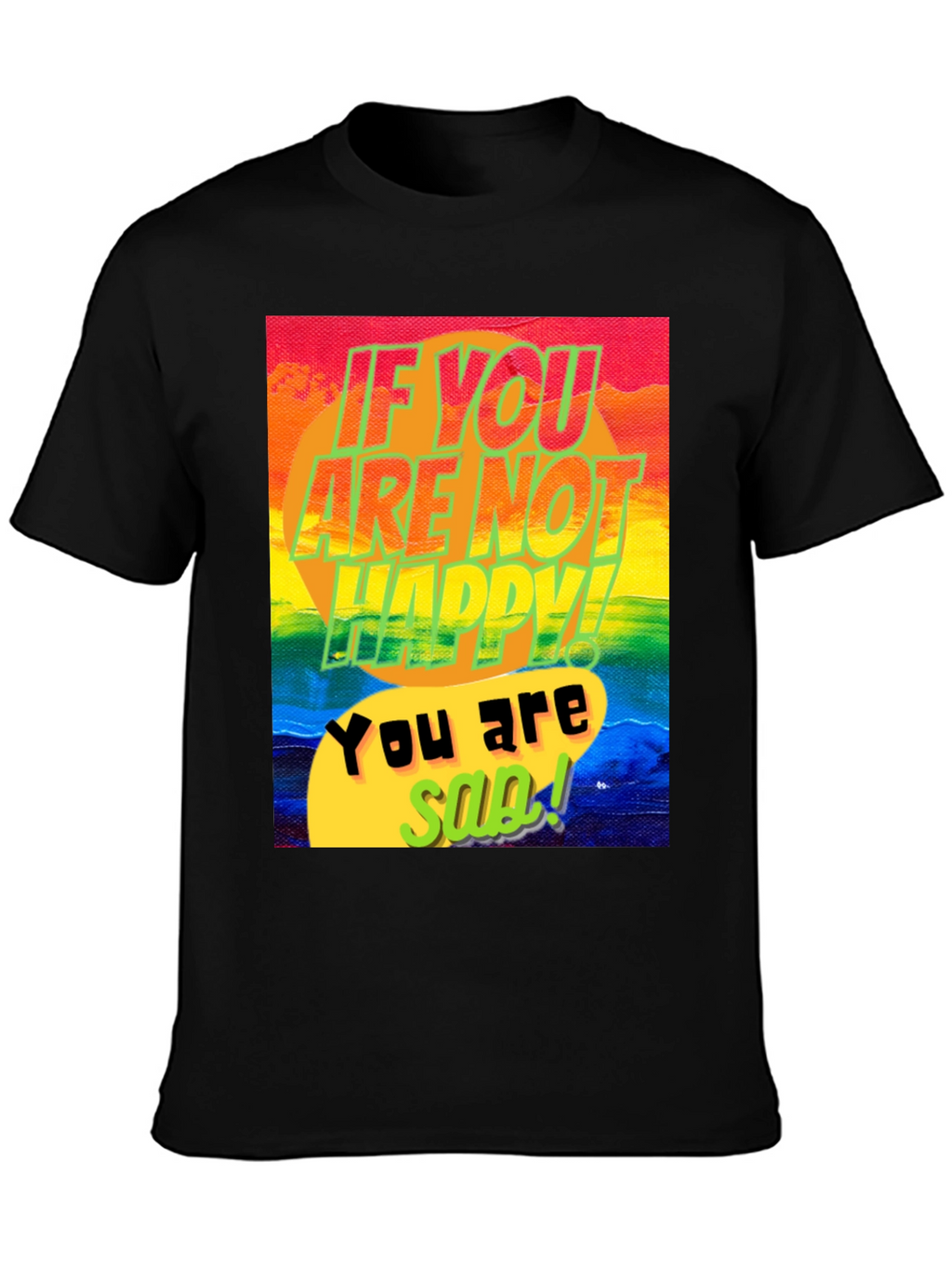 Colorful Happy/Sad Graphic Tee