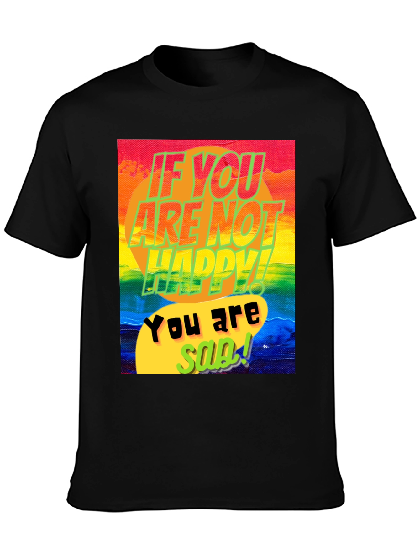 Colorful Happy/Sad Graphic Tee