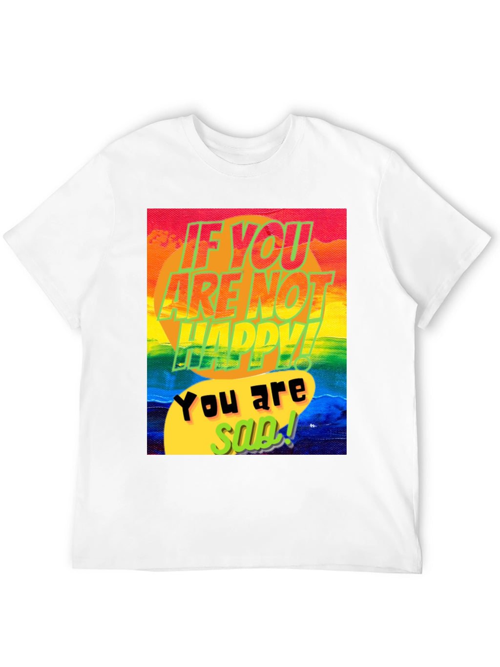 Colorful Happy/Sad Graphic Tee