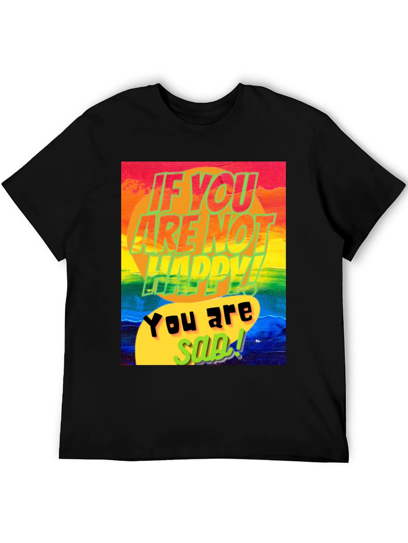 Colorful Happy/Sad Graphic Tee