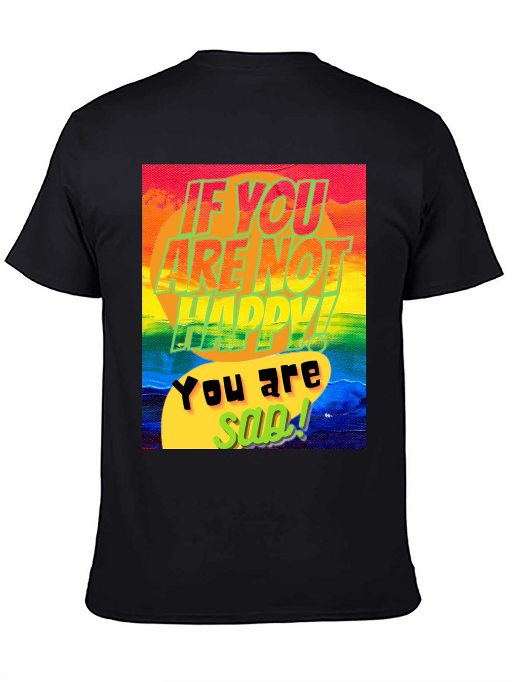 Colorful Happy/Sad Graphic Tee